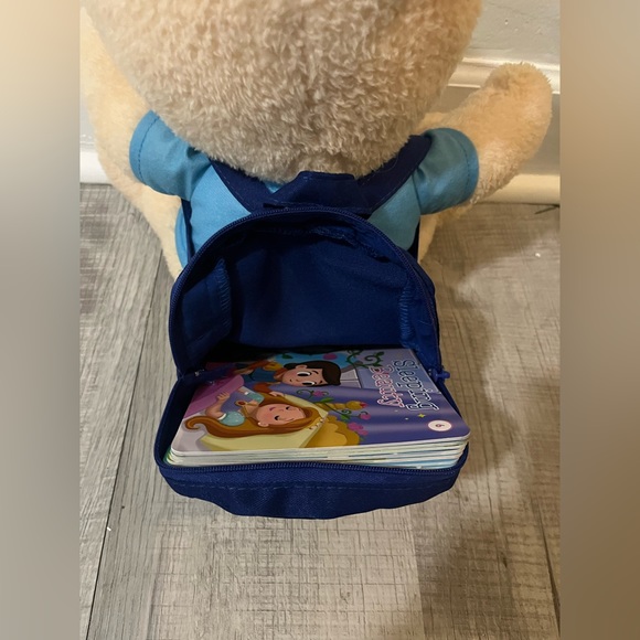Spark Create Imagine Musical Light Up Tan Bear w/Blue Explore Backpack 14" Plush - Picture 9 of 11